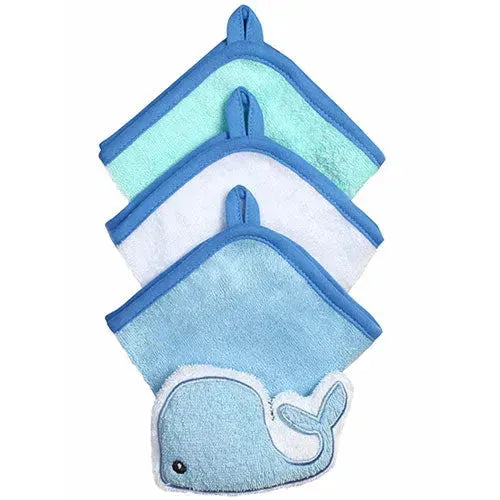 Babyono Blauw Wasdoekjes 3 Stuks + Spons - Tiny Giggles