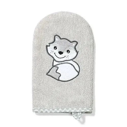 Babyono Bamboo Grijs Vos Washandje - Tiny Giggles