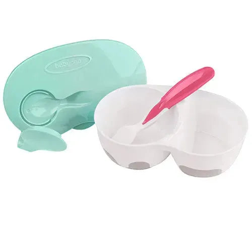 Babyono 2-Delig Mint Kommetje met Lepel - Tiny Giggles