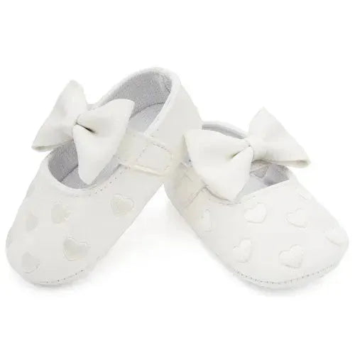 Baby Ballerinas Wit Met Hartjes - Tiny Giggles