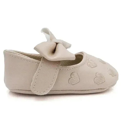 Baby Ballerina's Beige Met Hartjes - Tiny Giggles