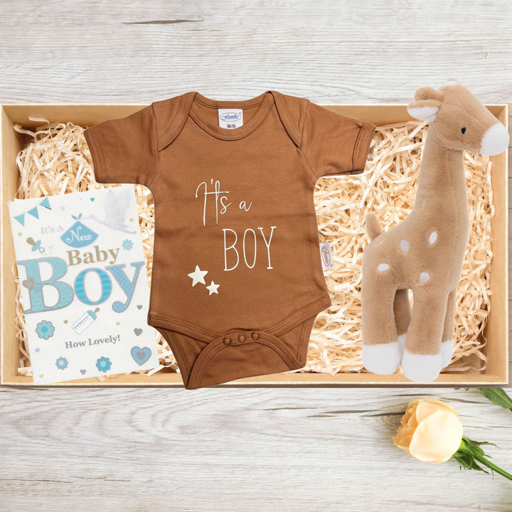 Cadeaubox samenstellen | Kraamcadeau Rompertje Jongen