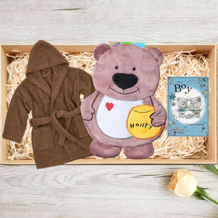 Cadeaubox samenstellen Babyono Beer Todd Knuffeldoekje