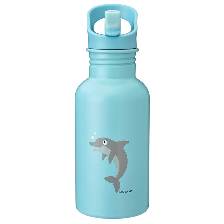 Carl Oscar Waterfles Blauw Dolfijn